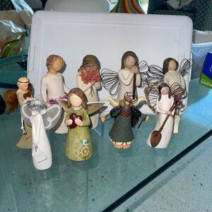 Willow Tree Vintage Folk Angel Multicolor Bundle of 9